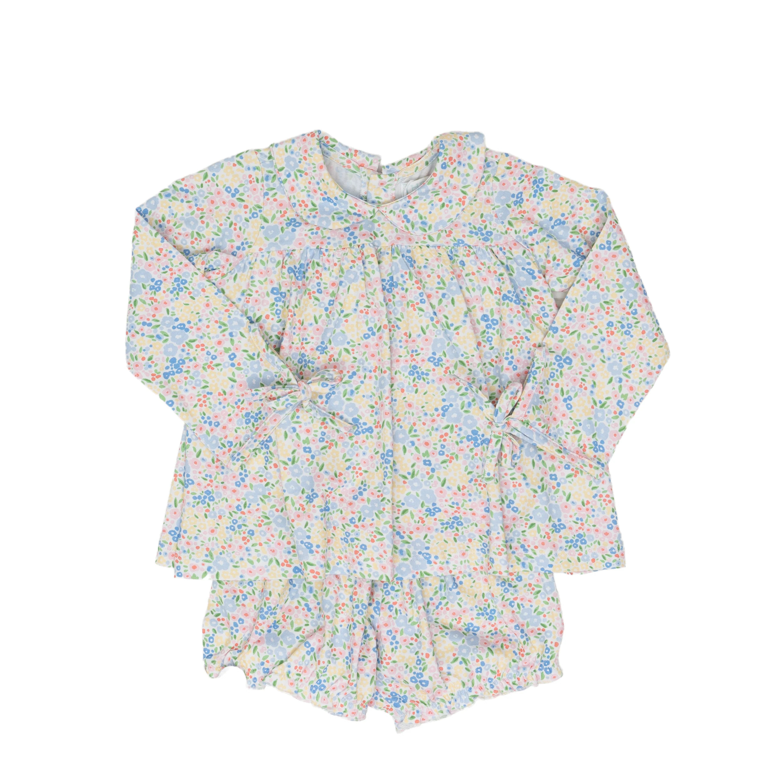 Mary Charlotte Floral Millefleur Bloomer Set | The Oaks Apparel Company