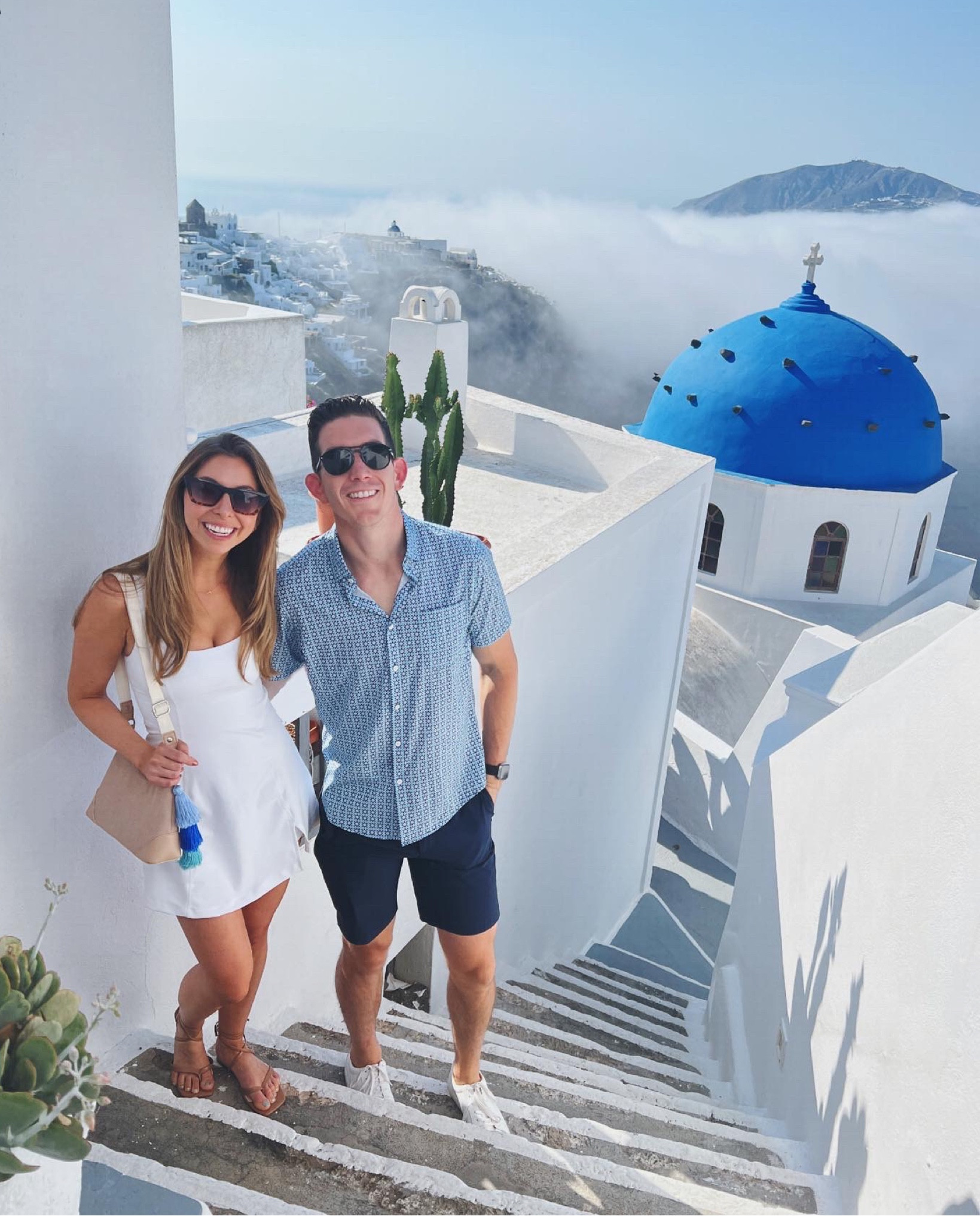 Santorini Outfit - Outfit inspo for Summer in Santorini Greece 🇬🇷 

Tyler’s Mizzen & Main shirts got him through most of our trip! They offer the comfort (think stretch, moisture wicking!) of athletic material but he loves how they still look nice! — He is 6’4, 190, wearing size medium trim.

My white athletic dress from Abercrombie was one of my go-tos for this trip! The built-in shorts made it perfect for the windy Greek islands! It is also thick enough that you can’t see (or really even need) undergarments!— I am 5’3, 115lbs Wearing size XS. 

#LTKtravel #LTKFind #LTKmens