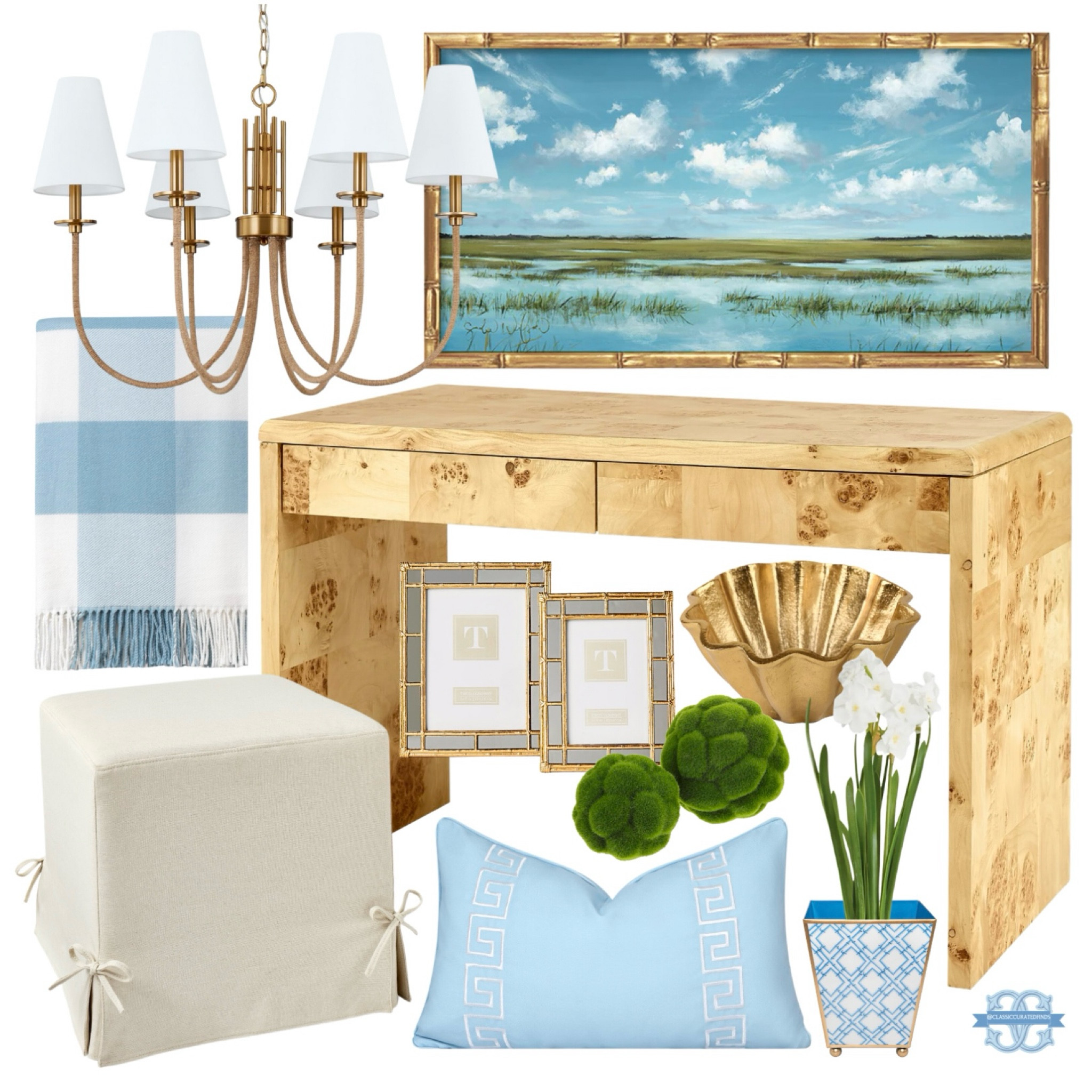 Coastal Grandmillennial Home finds!🩵

Home Decor, Burlwood, Console Table, Desk, Ottoman, Blue and White, Rattan Chandelier, Wall Art

#LTKHome