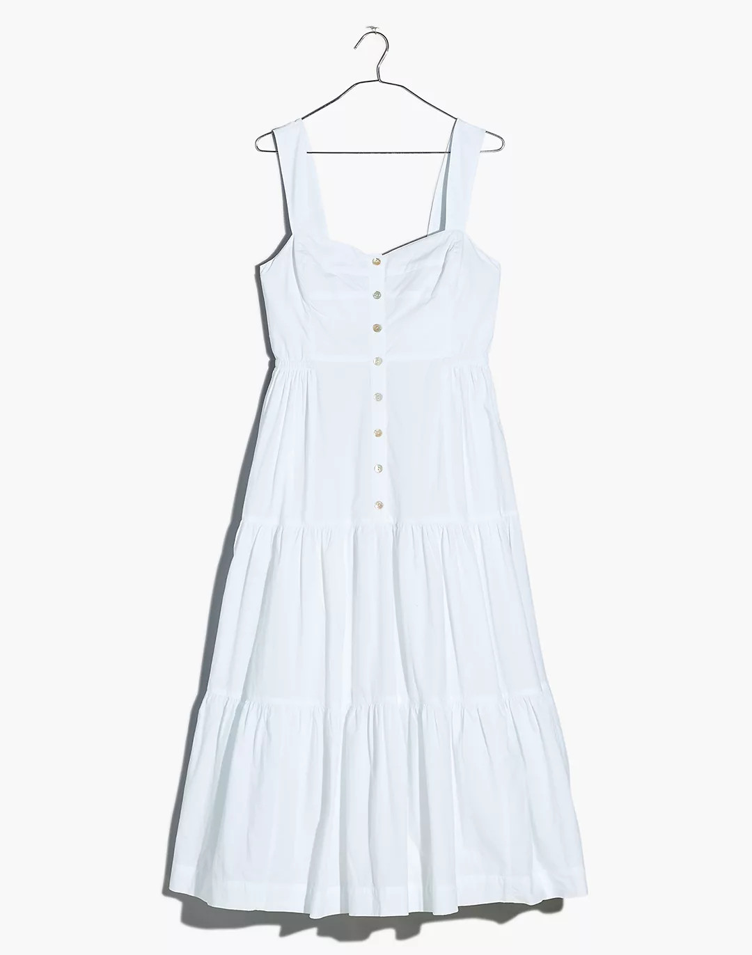 Button-Front Tiered Midi Dress | Madewell