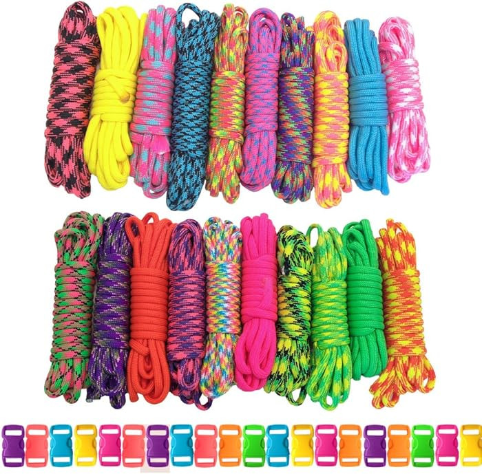 Paracord Planet 550lb Type III Paracord Combo Crafting Kits with Buckles | Amazon (US)