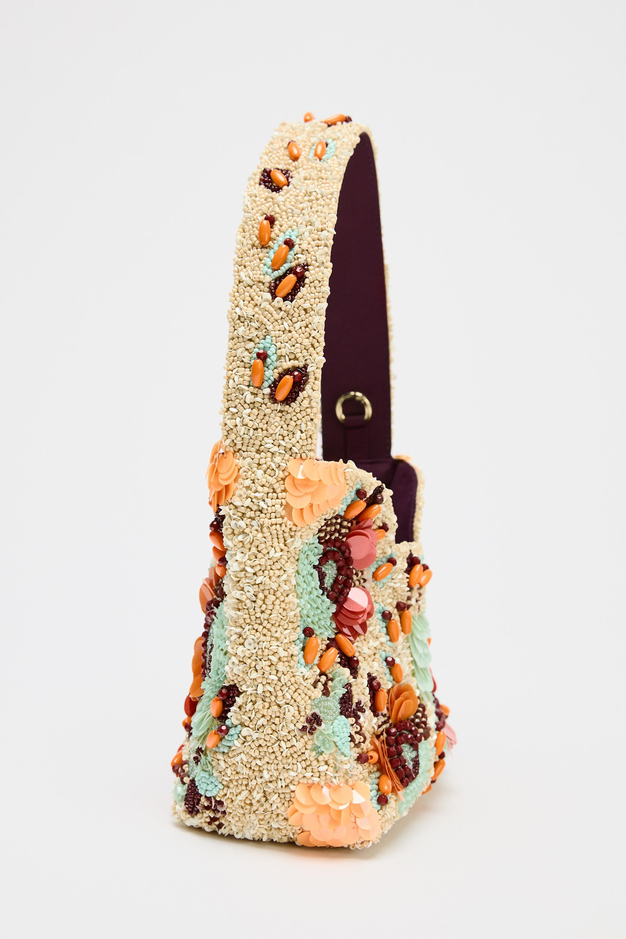 BEADED MINI BUCKET BAG | Zara UK