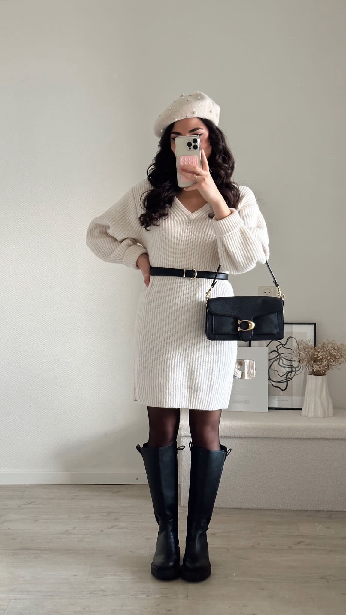 weekend attire ✨

outfit inspiration, autumn outfit, coach shoulder bag, black bag, black belt, H&M, Mango, black boots, rib dress, Nederland. 

#LTKstyletip #LTKSeasonal #LTKeurope