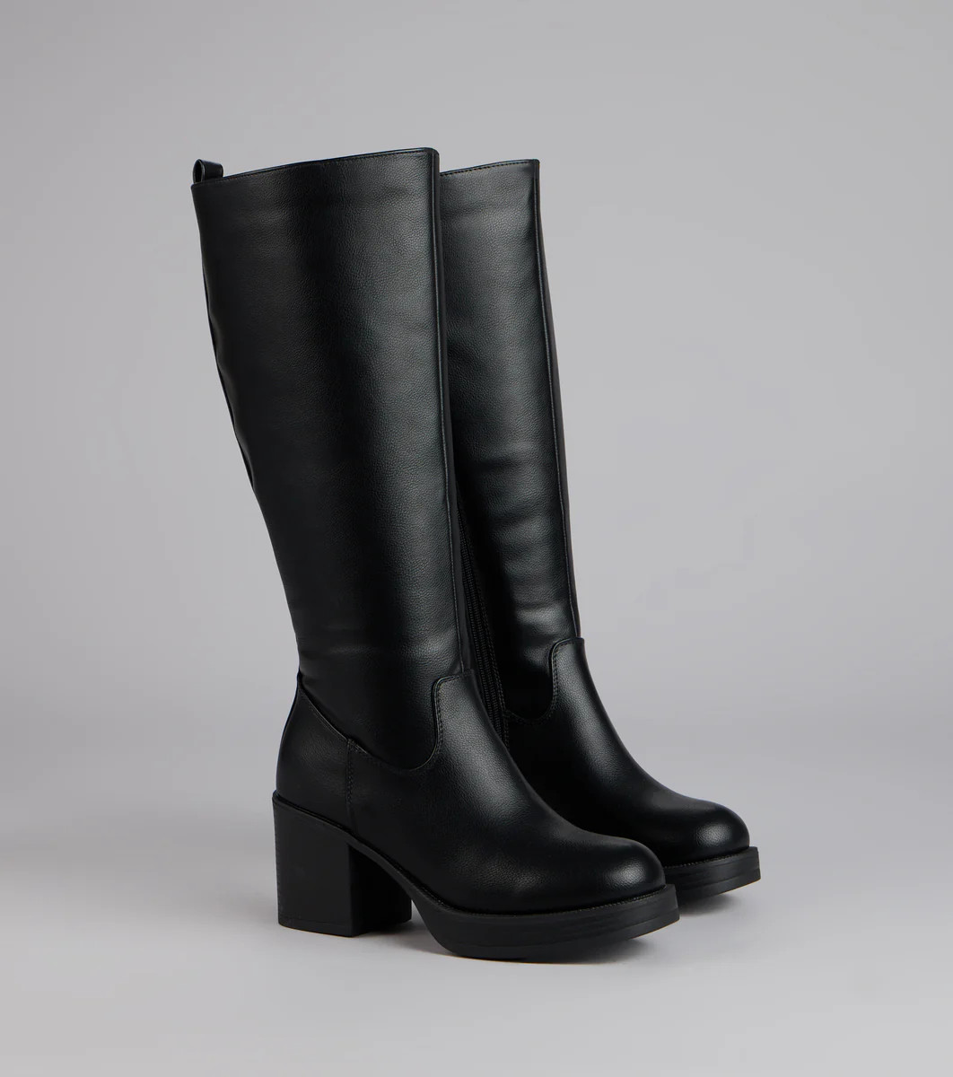 City Edge Wide Calf Platform Boots | Windsor Stores