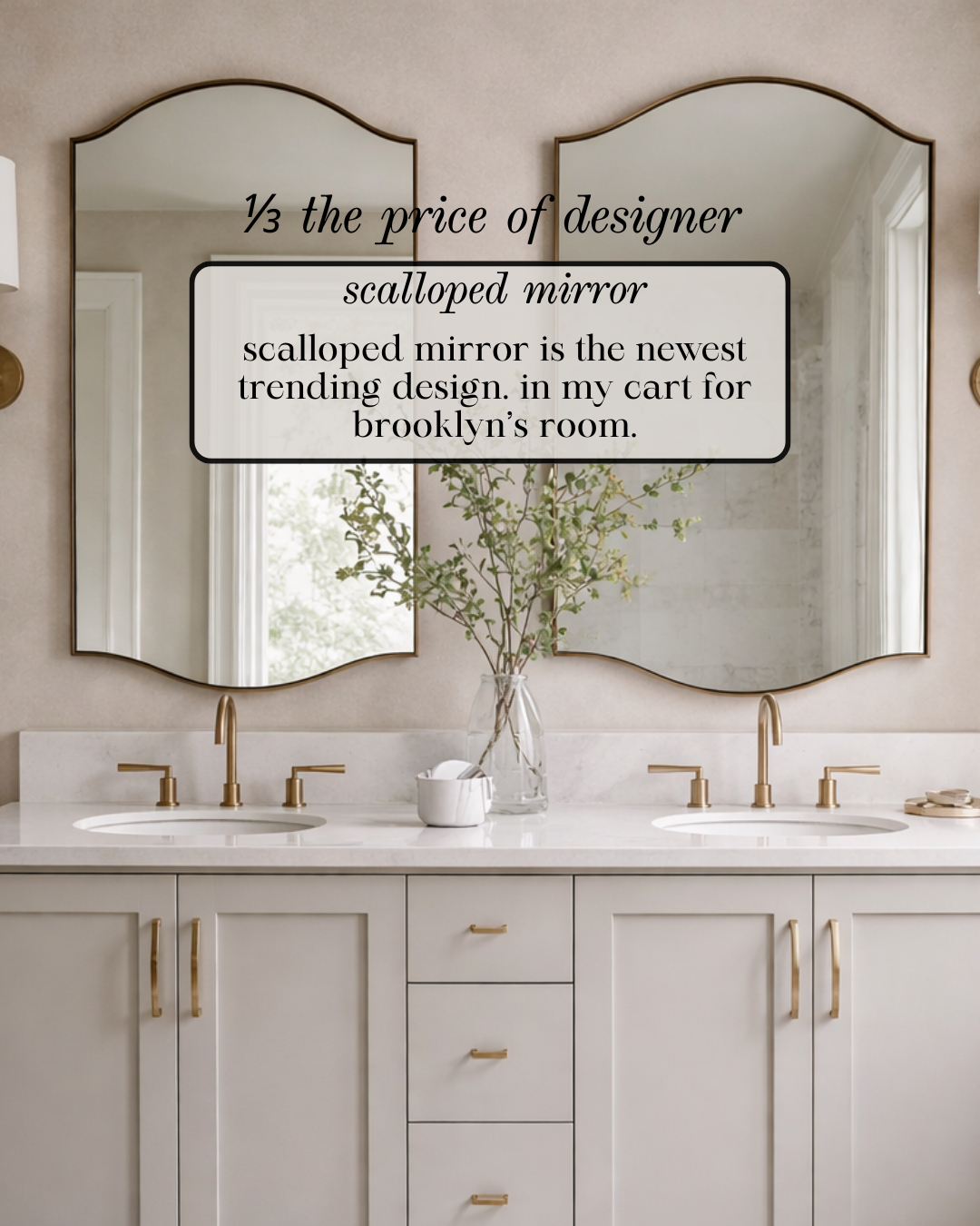 YOU NEED THIS — SCALLOPED ARCH MIRROR — DESIGNER TREND

The SCALLOPED ARCH MIRROR is one of the biggest trending designs right now. I added these to my cart for Brooklyn’s room because they instantly make a space feel elevated and designer-inspired while still keeping that soft, neutral look.

#Amazon #TheHillaryStyle #ScallopedMirror #BathroomMirrorInspo #TrendingHomeDecor #DesignerMirrorDupe #NeutralHomeStyle #LuxuryLookForLess #ModernBathroomDesign #AmazonHomeDecor 

 #LTKU #LTKOver40 #LTKHome