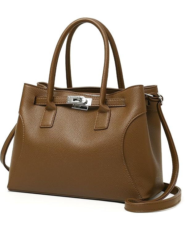 Eslcorri Women Top-Handle Satchel Bag Medium Tote Handbags Trendy Shoulder Purse PU Leather Ladie... | Amazon (US)
