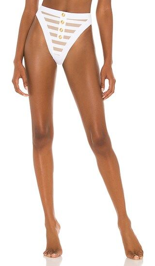 X REVOLVE Marnie Bikini Bottom in Taupe & White Stripe | Revolve Clothing (Global)