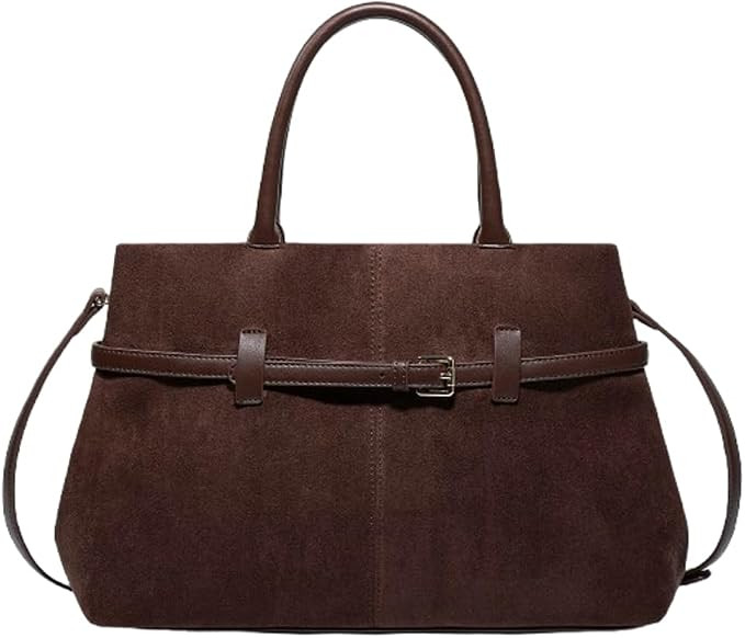 Caistre Women's Slouchy Suede Tote Handbag 2026 Winter Fall Adjustable Strap Shoulder Crossbody B... | Amazon (US)
