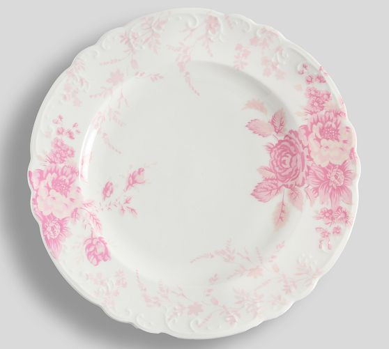 LoveShackFancy Rose Porcelain Dinner Plates - Set of 4 | Pottery Barn (US)