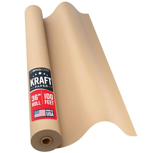 Large Brown Kraft Paper Roll - 36" x 1200" (100 ft) - Made in USA - Ideal for Gift Wrapping, Packing, Moving, Postal, Shipping, Parcel, Wall Art, Crafts, Bulletin Boards, Floor Cover or Table Runner | Amazon (US)