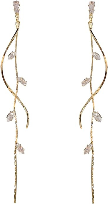 Crystal Drop Earrings,Zirconia Rhinestone Dangling Earrings for Women Prom Party Jewelry Gifts，... | Amazon (US)