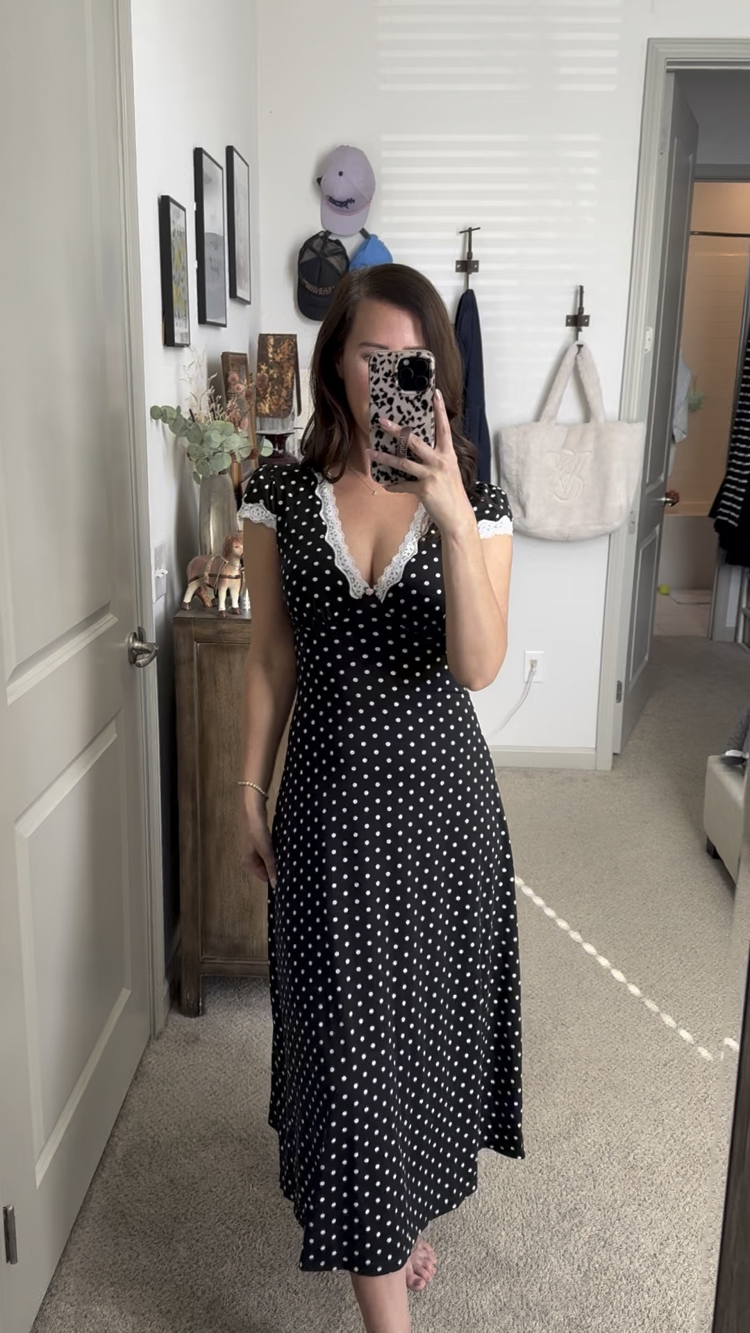 Wearing a size small - true to size 
•
Polka dot dress // Amazon finds // under $50 // trendy dress // fall // pre-fall // what to buy on Amazon // date night // girls night 

#LTKStyleTip #LTKWorkwear #LTKTravel