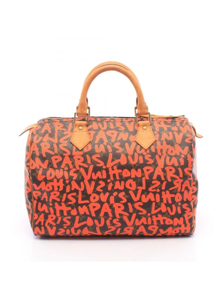 Louis Vuitton Handbag Speedy 30 Monogram Graffiti Orange Leather | Poshmark