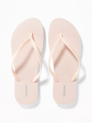 Old Navy Womens Classic Pastel-Color Flip-Flops For Women Blush Size 10 | Old Navy US