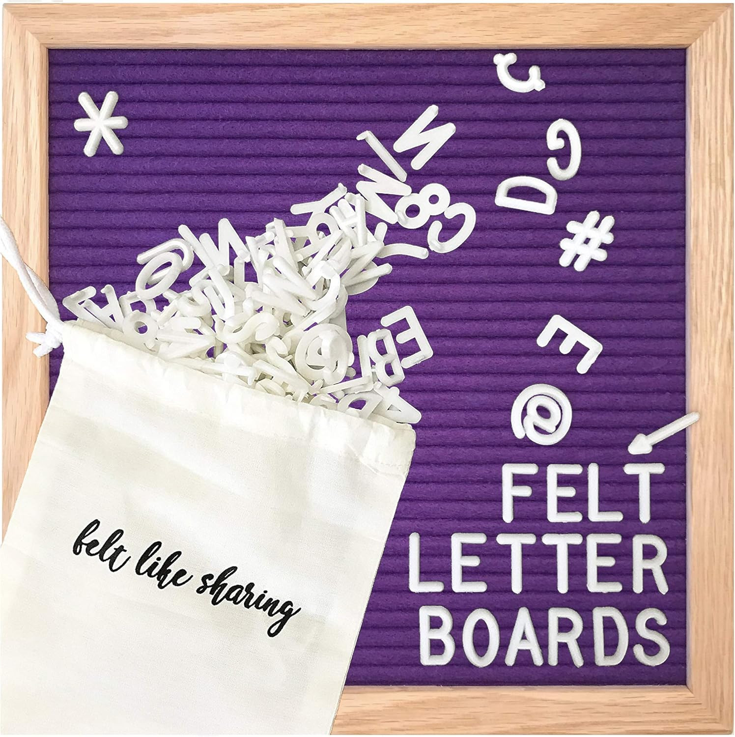 Felt Letter Board, 10x10in Changeable Letter Board with Letters White 300 Piece - Felt Message Bo... | Amazon (US)