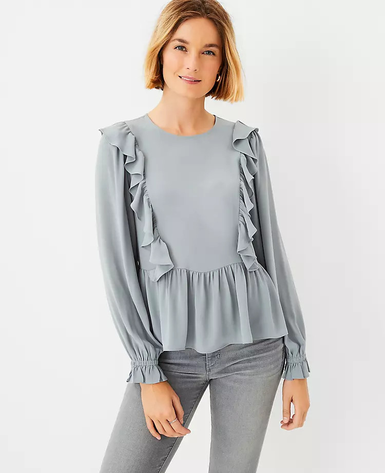 Ruffle Peplum Top | Ann Taylor (US)