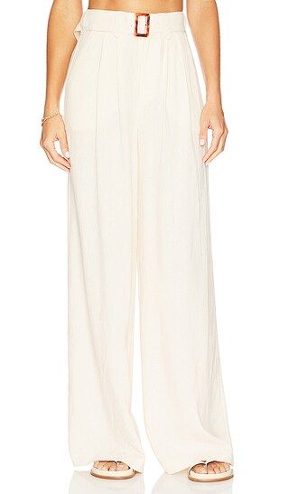 Every Single Day Linen Wide Leg Pant in Cream | Revolve Clothing (Global)
