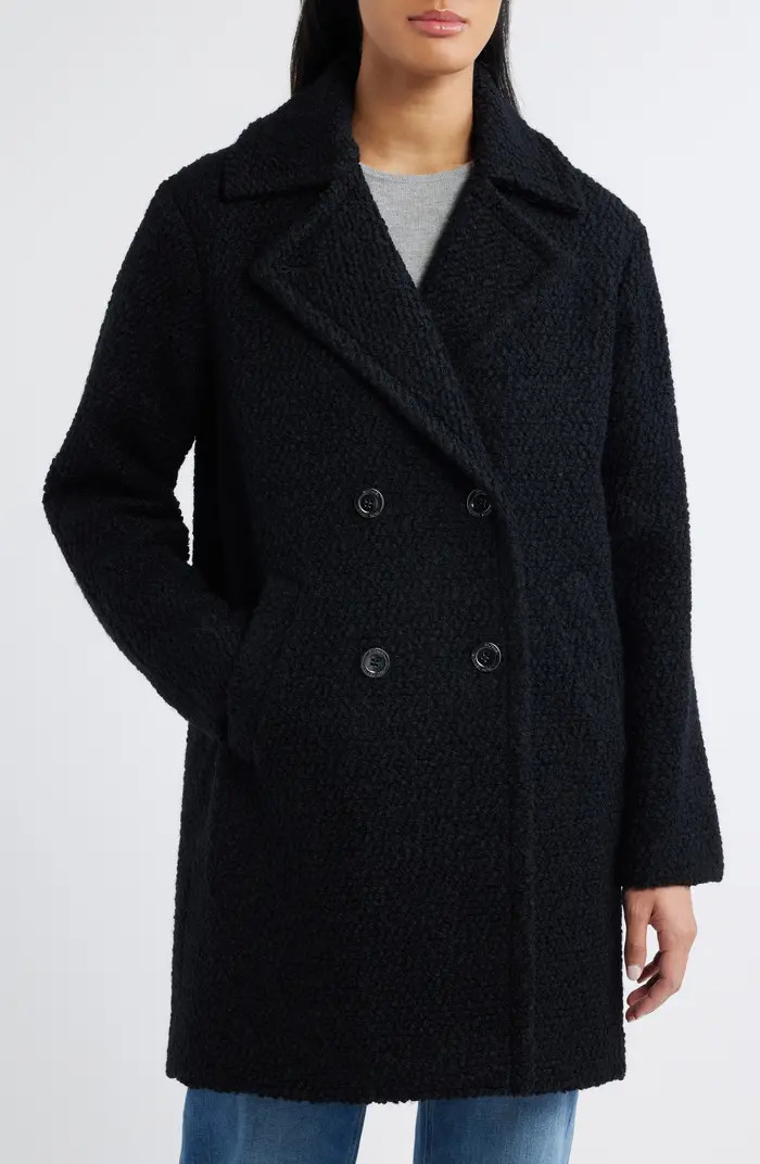 Michael Kors Double Breasted Wool Blend Bouclé Coat | Nordstrom | Nordstrom