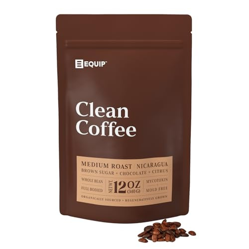 Equip Foods Clean Coffee | Gold Standard, Certified Organic, Fair Trade, Regenerative, Mold-Free | Rich Taste With Toasted Walnuts, Chocolate, Brown Sugar | 12 Ounce | Amazon (US)