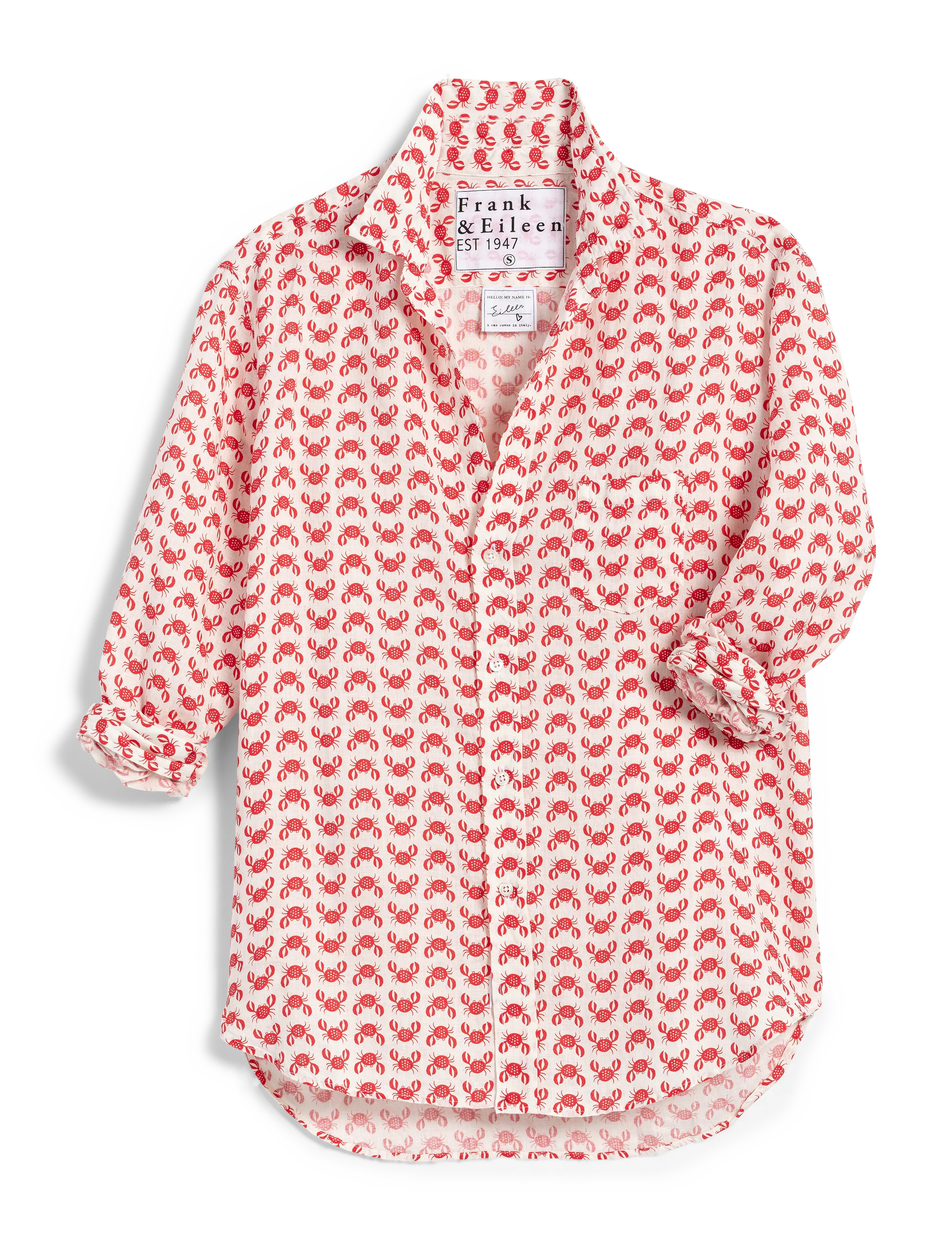 EILEEN Red Crabs, Classic Linen | Frank & Eileen | Frank & Eileen