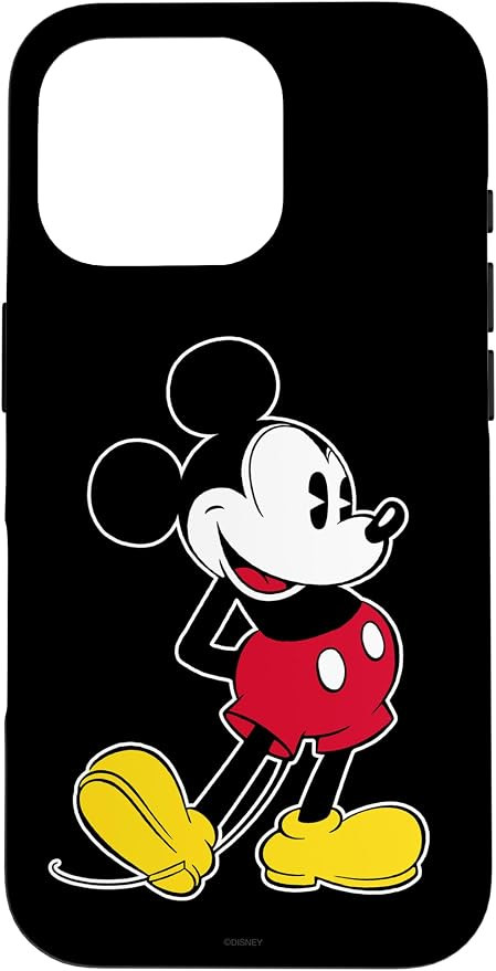 iPhone 16 Pro Disney Mickey Mouse Classic Pose Black Case | Amazon (US)