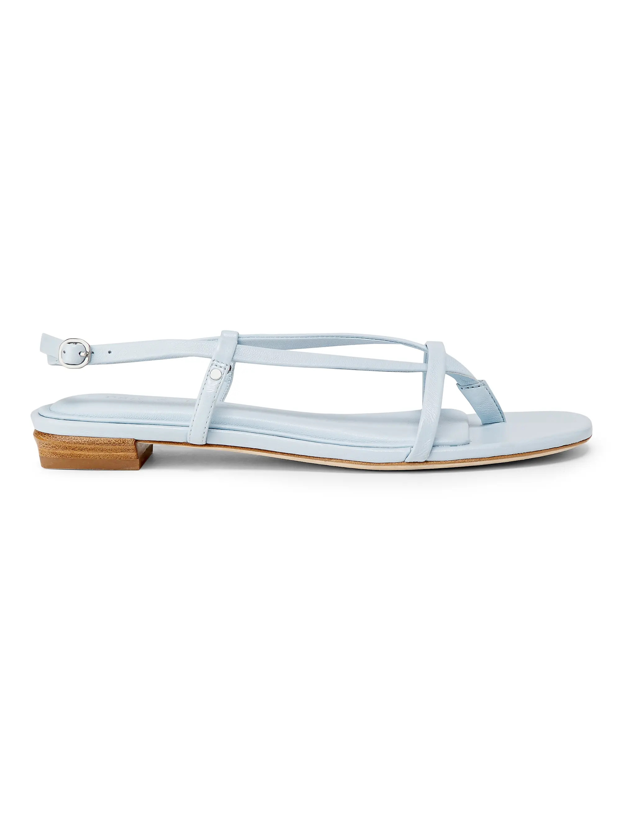 Giselle Strappy Leather Flat Sandals | Saks Fifth Avenue