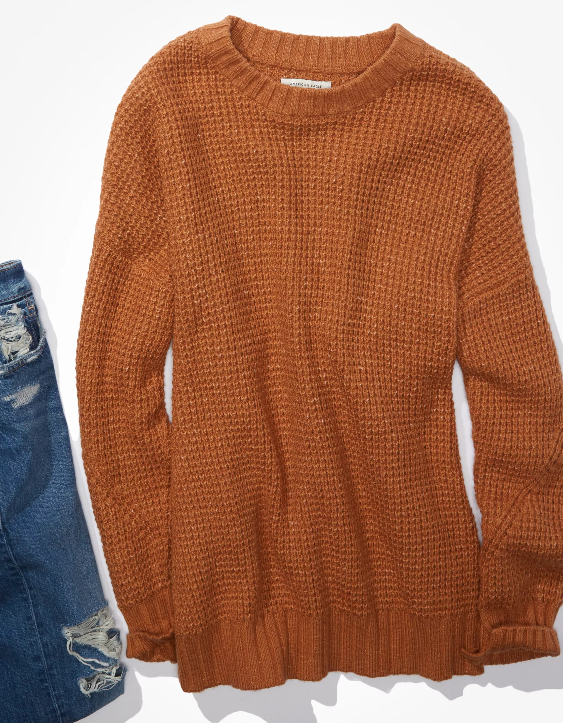AE Oversized Waffle Knit Sweater | American Eagle Outfitters (US & CA)