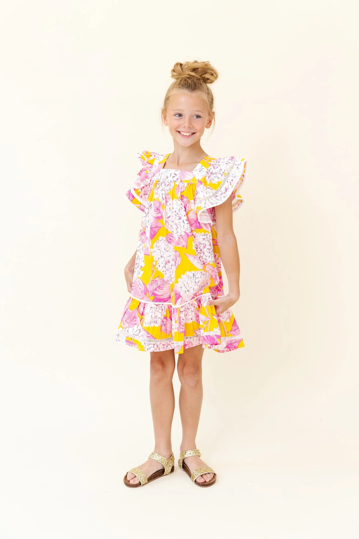 Sheridan French I Spring 2024 I Poppy Dress in Pink Lemonade Hydrangea | Sheridan French