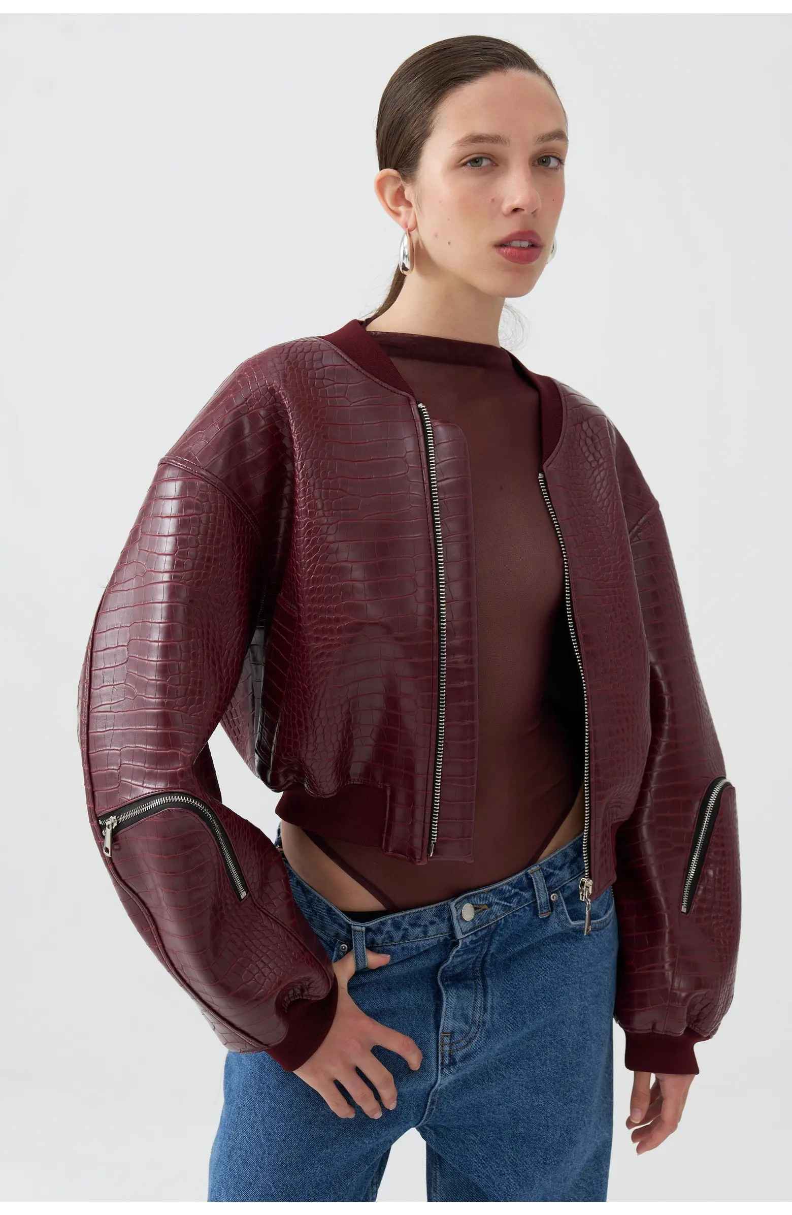 Nocturne Faux Leather Bomber Jacket | Nordstrom | Nordstrom