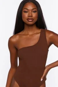 Ribbed One-Shoulder Bodysuit | Forever 21 (US)