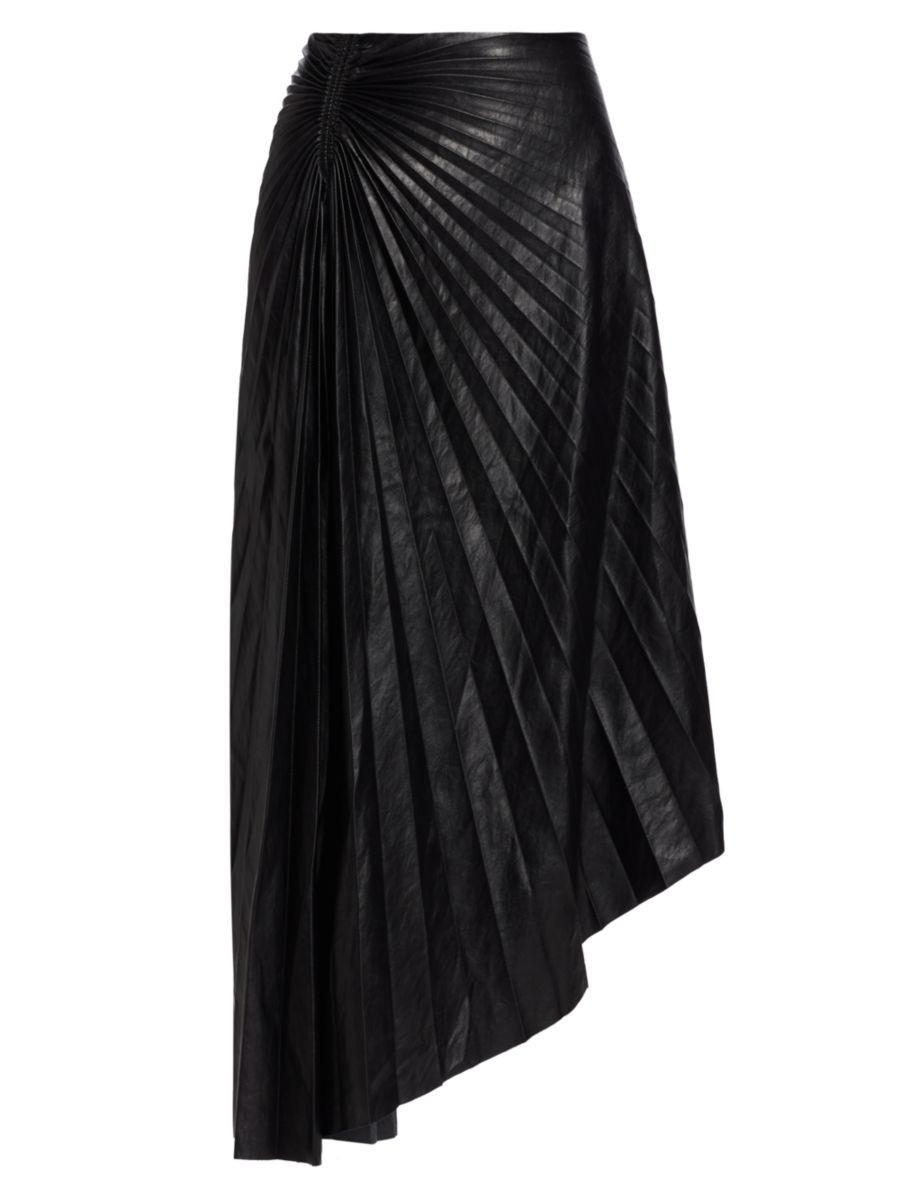 Tracy Faux-Leather Pleated Maxi Skirt | Saks Fifth Avenue
