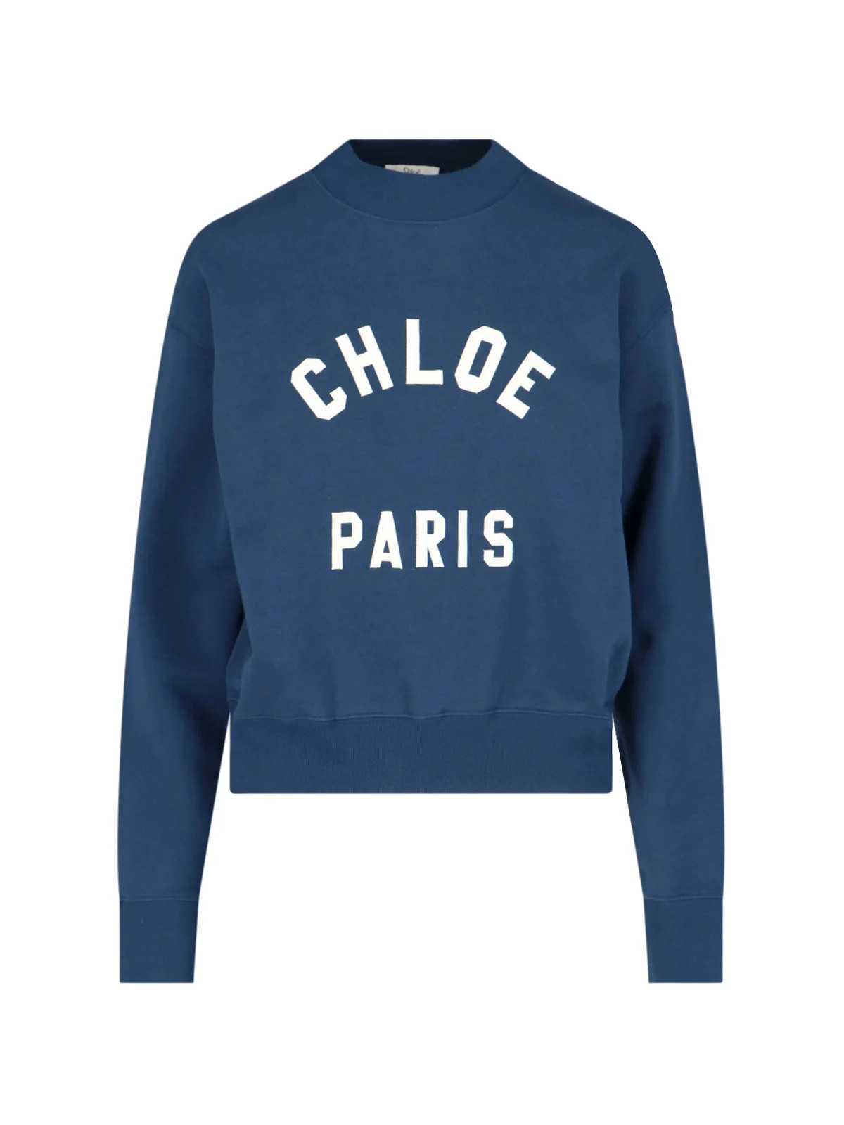 Chloé Logo Printed Mock-Neck Sweatshirt | Cettire Global