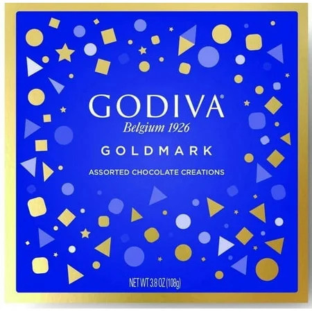 Godiva Goldmark Gift Chocolates Assortment Cardboard Box 3.8 oz. 9 Count Snack Bites | Walmart (US)