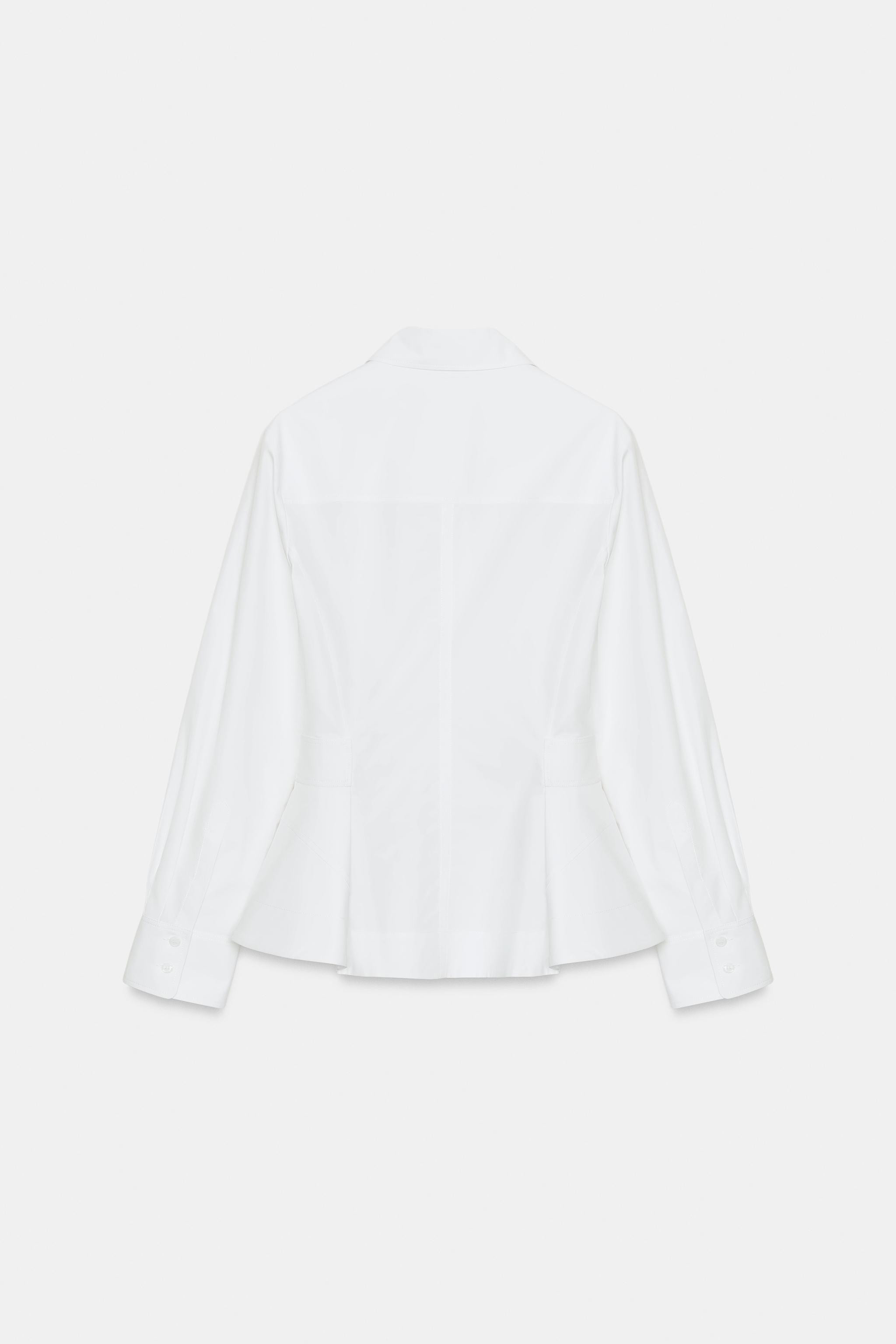 ZW COLLECTION PEPLUM POPLIN SHIRT | Zara US