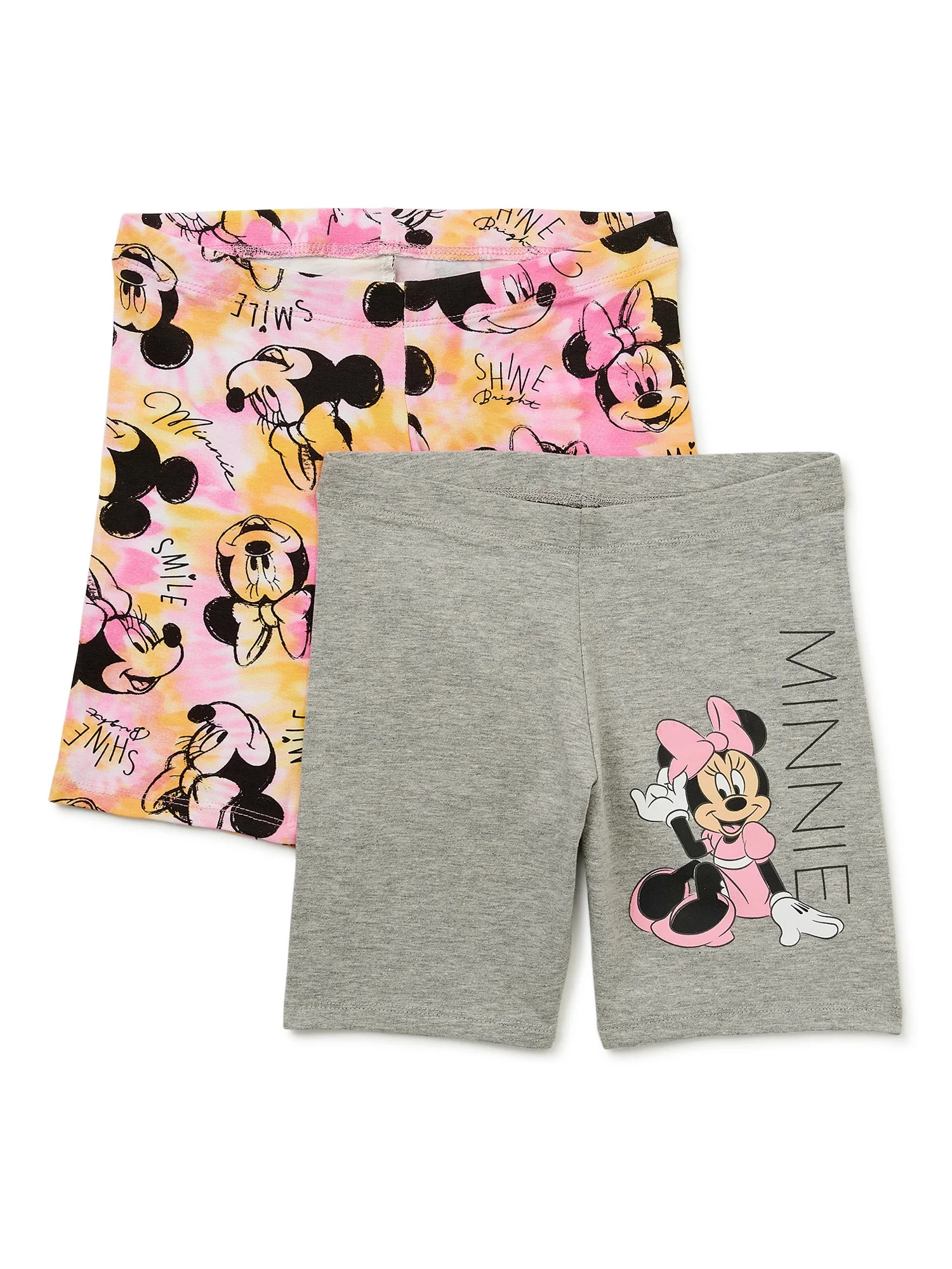 Minnie Mouse Girls' Bike Shorts, 2-Pack, Sizes 4-16 | Walmart (US)