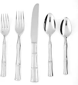 Fortessa Royal Pacific 18/10 Stainless Steel, 60 Piece Flatware Set (Service for 12), Silver | Amazon (US)