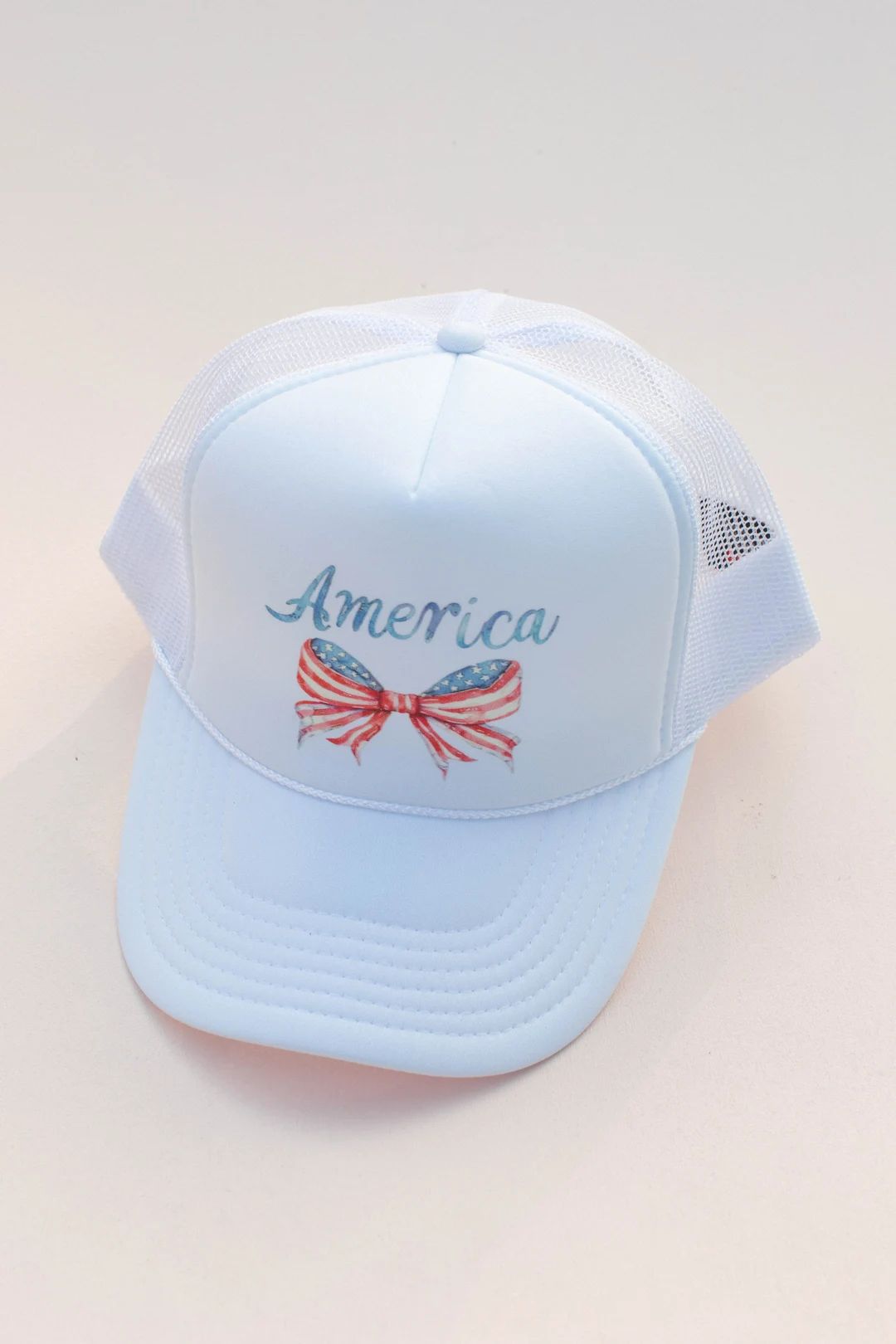 Kids or Adults America Fourth of July Coquette Girly Bow Summer Trucker Hat | Etsy (US)