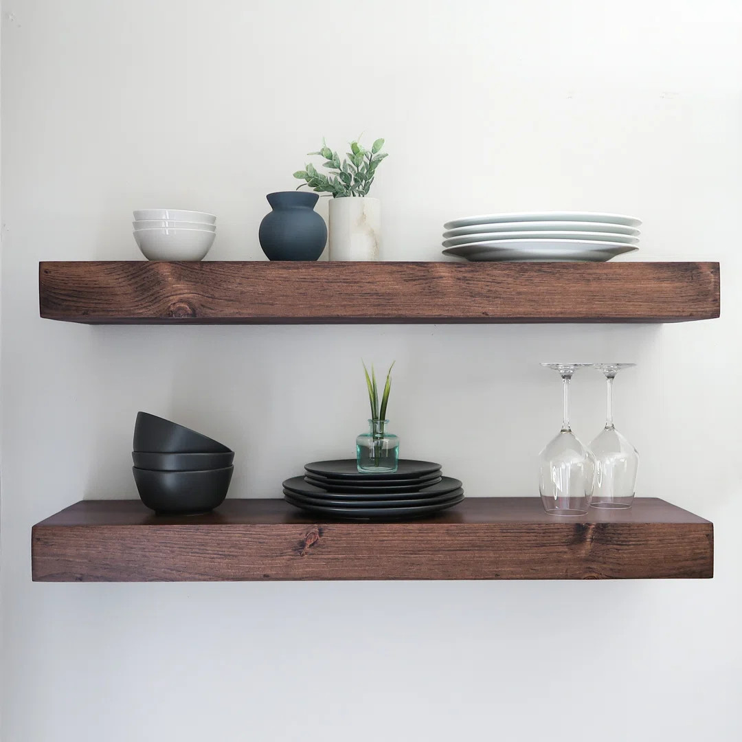 Arzhin Pippi Modern Floating Shelves 3 Inches Thick (Set of 2) | Wayfair North America