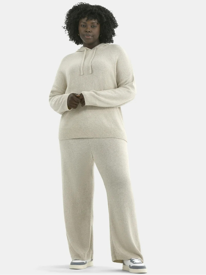 Time and Tru Women's and Women’s Plus Sweater Hoodie and Pants Set, Sizes XS-4X - Walmart.com | Walmart (US)