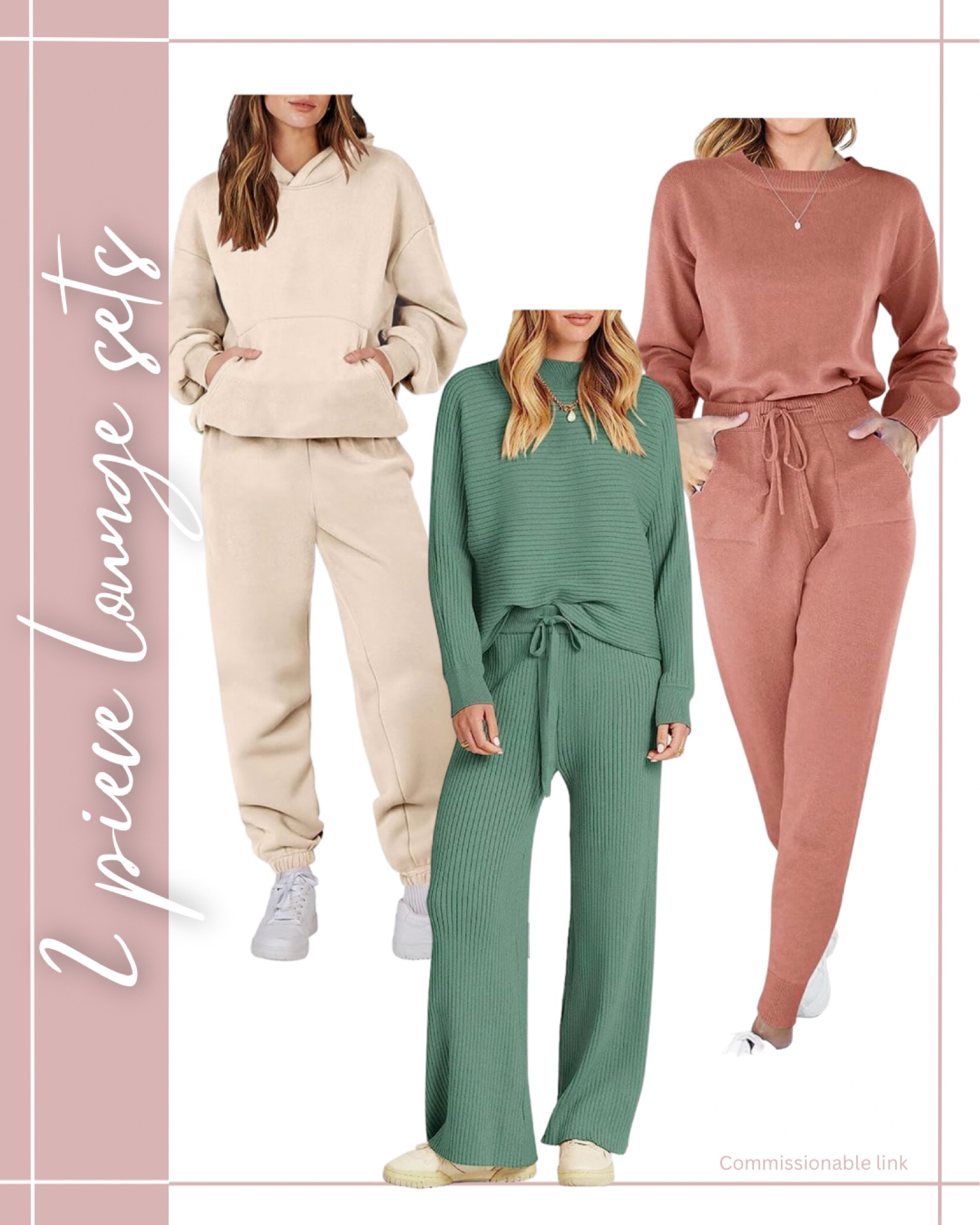 Women’s lounge wear 
Two piece sets 


#LTKSeasonal #LTKunder100 #LTKcurves
