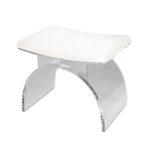 Marlowe Lucite Arched Vanity Stool | Wayfair North America