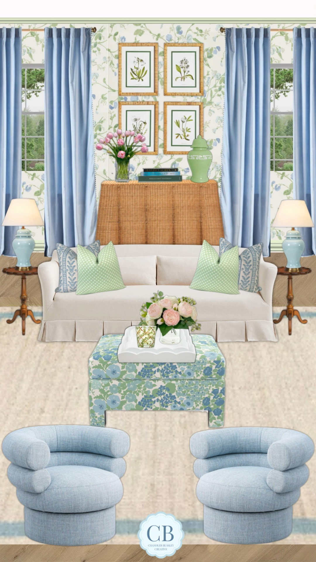 By request, a blue and green formal living room! 

#LTKHome #LTKStyleTip #LTKVideo