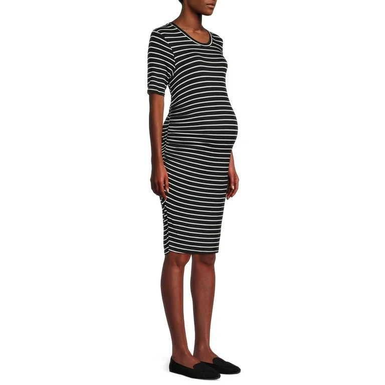 Time and Tru Women’s Maternity Ruched Dress | Walmart (US)