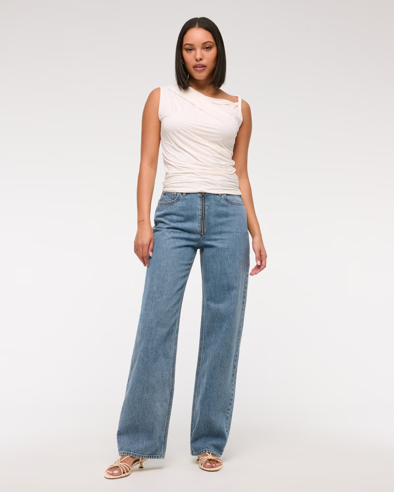 Women's High Rise Loose Jean | Women's Bottoms | Abercrombie.com | Abercrombie & Fitch (US)