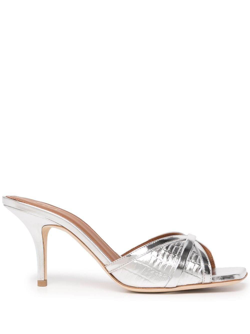 Malone Souliers Perla open-toe mules - Silver | Farfetch Global