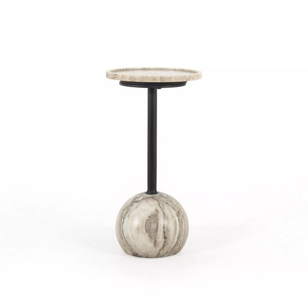 Viola Antique White Marble Accent Table | Scout & Nimble