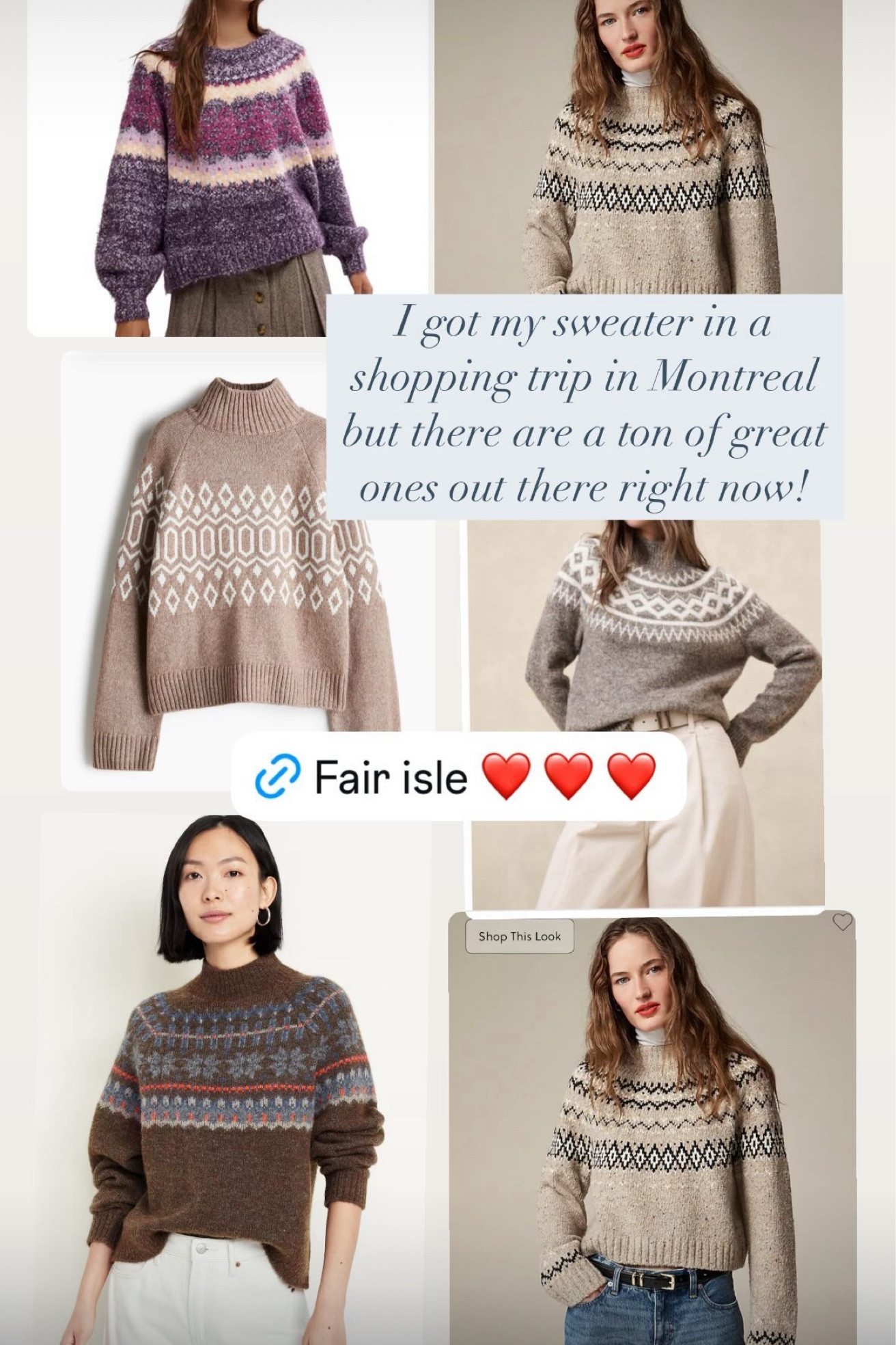 Fair isle sweaters to love 💕 

#LTKSeasonal #LTKHoliday #LTKGiftGuide