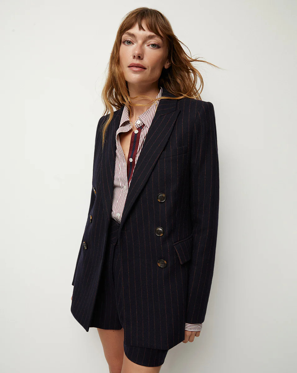 Ellette Pinstriped Dickey Jacket | Veronica Beard