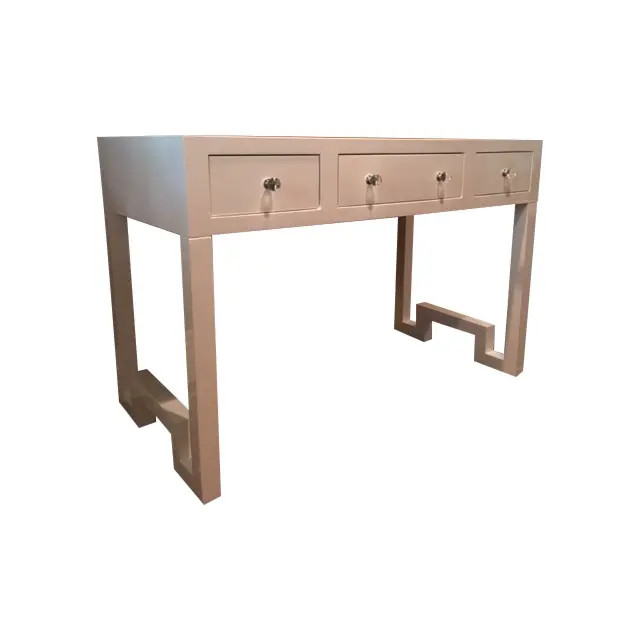 Worlds Away Reece White Lacquer Desk | Chairish