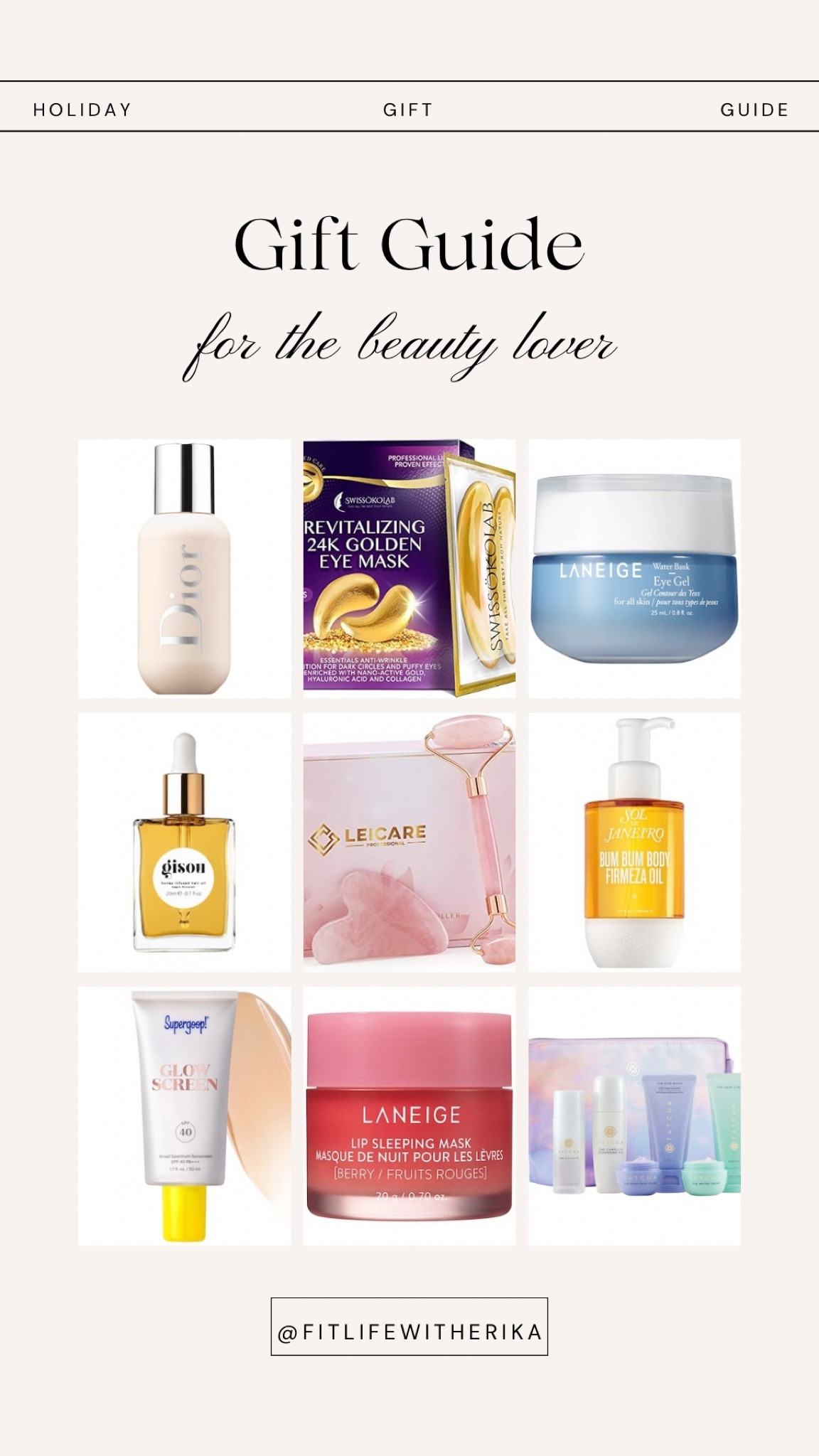 Gift Guide for the Beauty Lover…

From Korean beauty creams to oils for body and hair, eye cream and eye patches to keep those dark under eyes away, and let’s not forget to keep the lips soft and moist.

#LTKHoliday #LTKGiftGuide #LTKbeauty